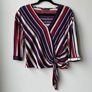 Zara Multicolored Top with side tie